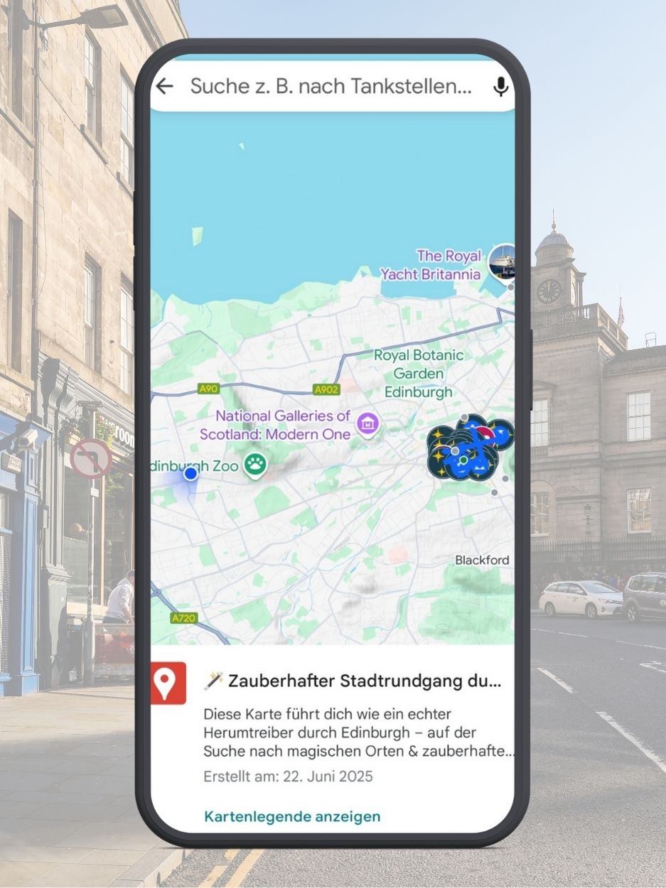 Karte: Zauberhafter Stadtrundgang durch Edinburgh