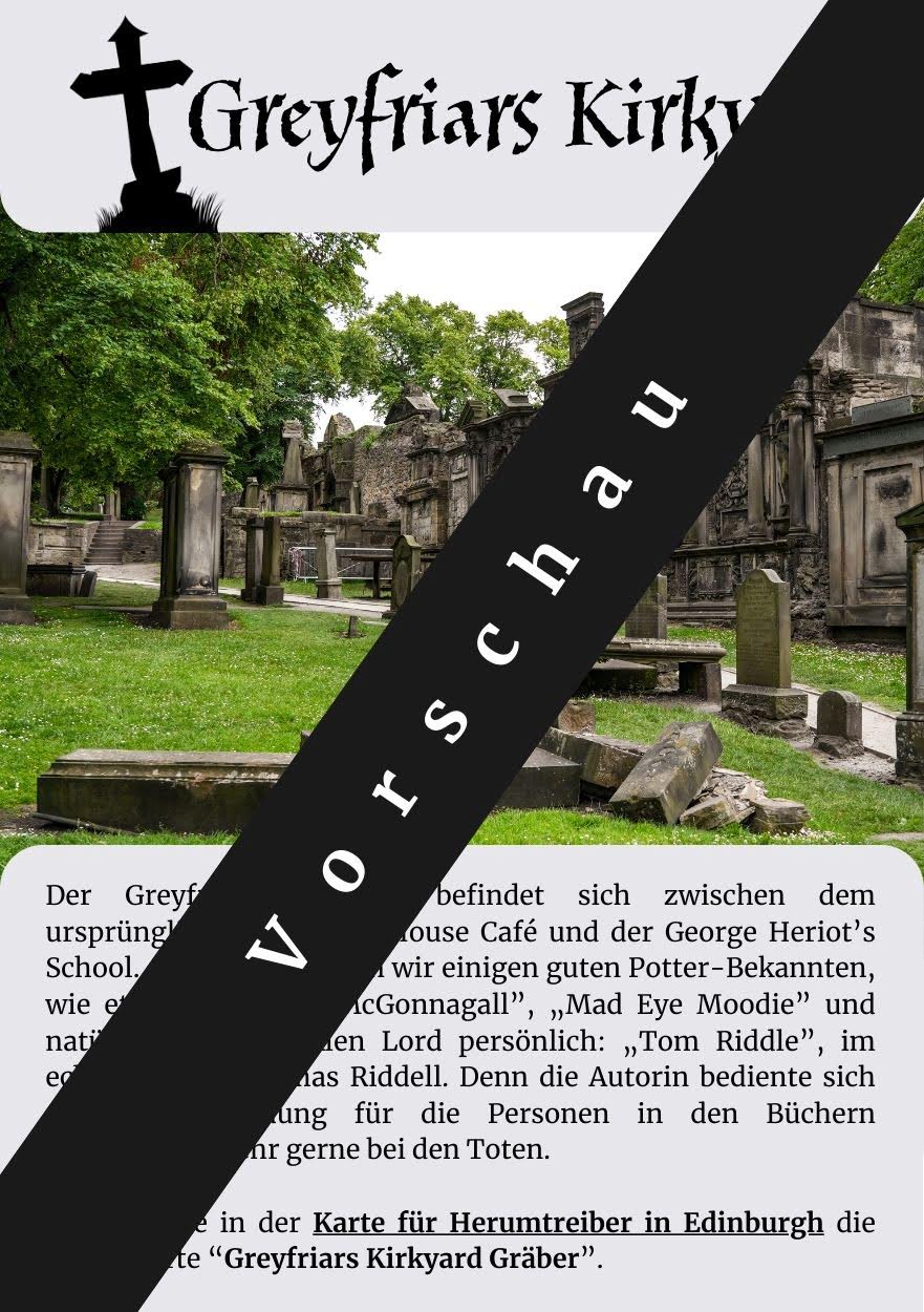 Stadtführer Edinburgh für Fans von Magie und Harry Potter Geschichten